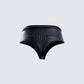 Zaria Black Vegan Leather Micro Short