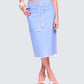 Heidi Blue Column Midi Denim Skirt