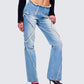 Kaiana Blue Denim Straight Leg Jeans