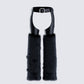 Zaria Black Vegan Leather Fur Trim Chaps product front