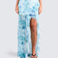 Bahia Mint Floral Print Skirt model front