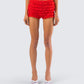 Maylah Red Ruffle Short model front