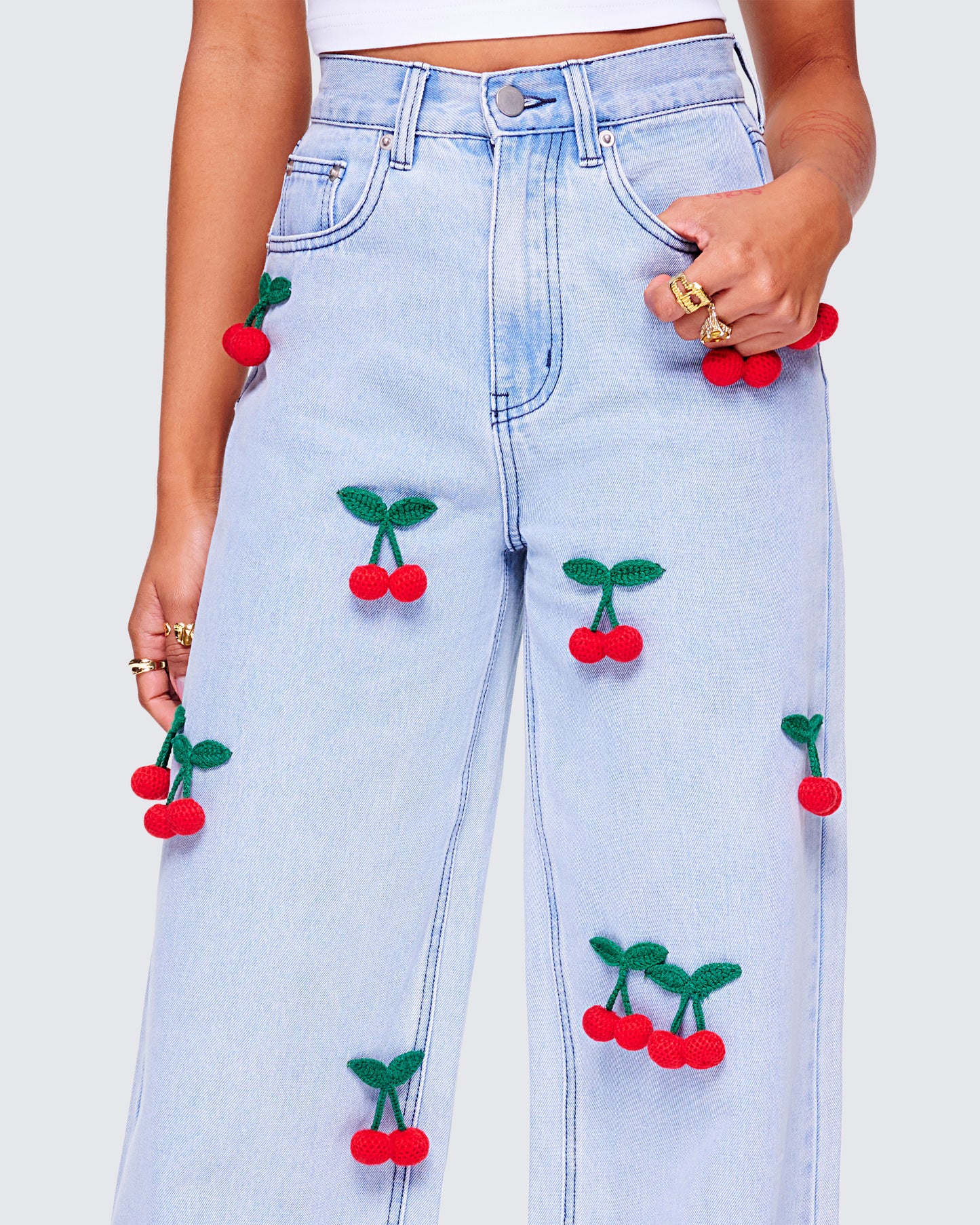 Cheri Cherry Blue Denim Jean