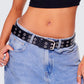 Nico Black Double Eyelet Belt