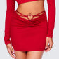Venetia Red Heart Mini Skirt