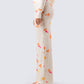 Aba Kiss Print Maxi Skirt