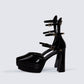 Bernadine Black Platform Heels