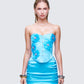 Saranna Blue Flower Corset model front
