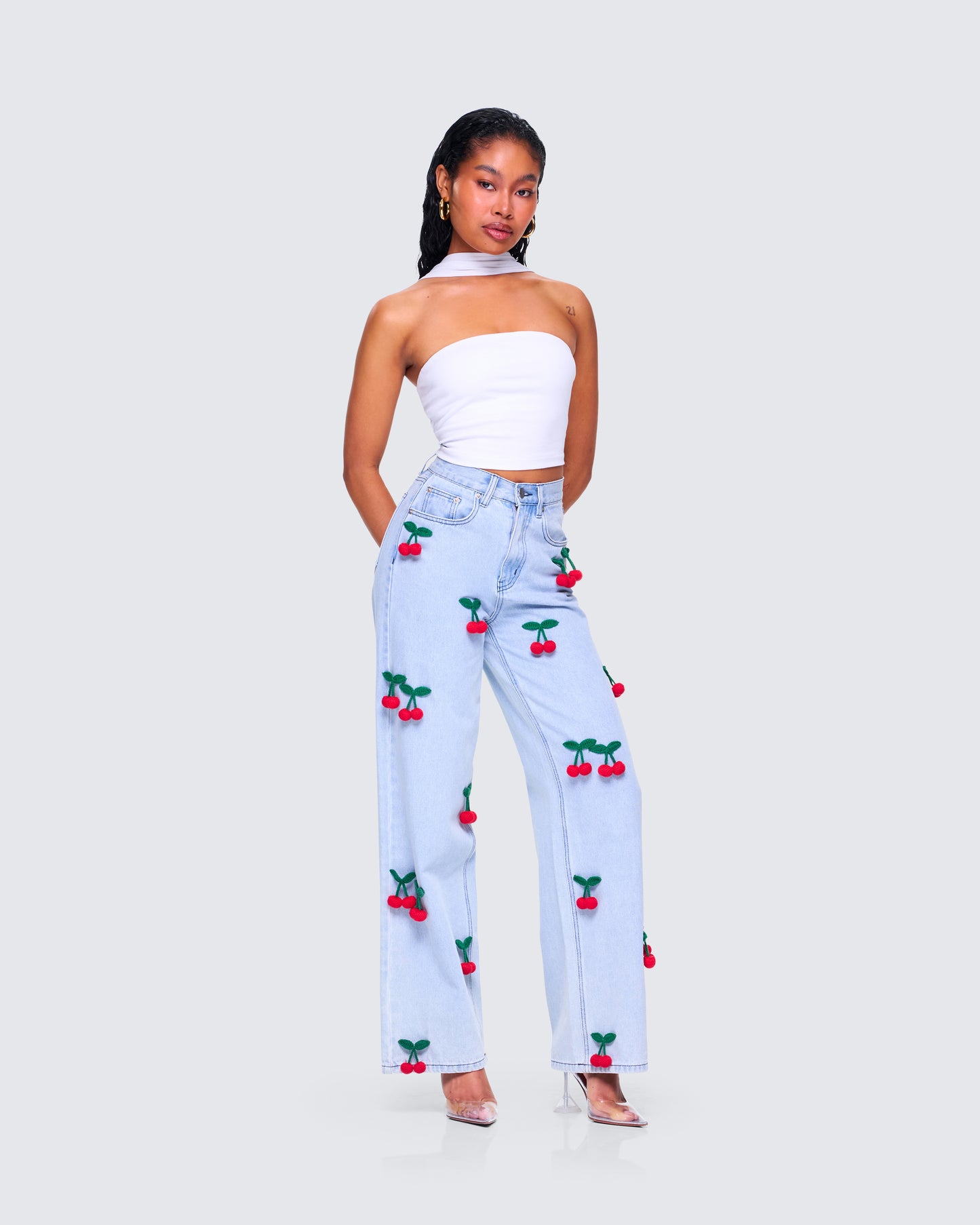 Cheri Cherry Blue Denim Jean