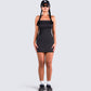 Maxine Black Jersey Tube Dress model front