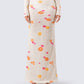 Aba Kiss Print Maxi Skirt model front