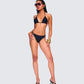 Halsey Black Cheeky Bikini Bottom