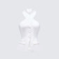 Elina Cream Halter Neck Waistcoat product front