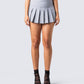 Madeleine Grey Pleated Mini Skirt model front