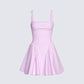 Emi Pink Bow Mini Dress 3d product front