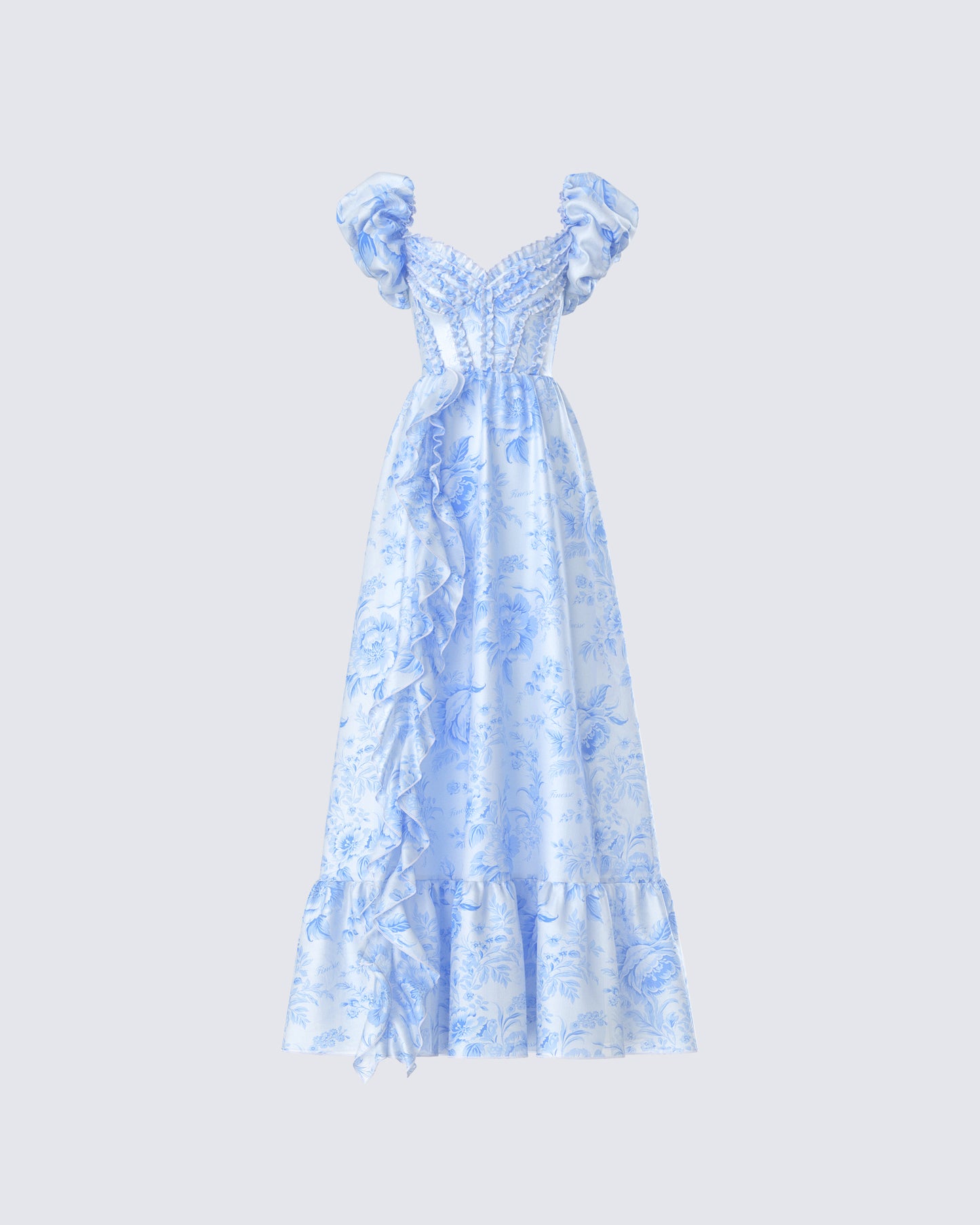 Tressa Blue Flower Print Maxi Dress product front