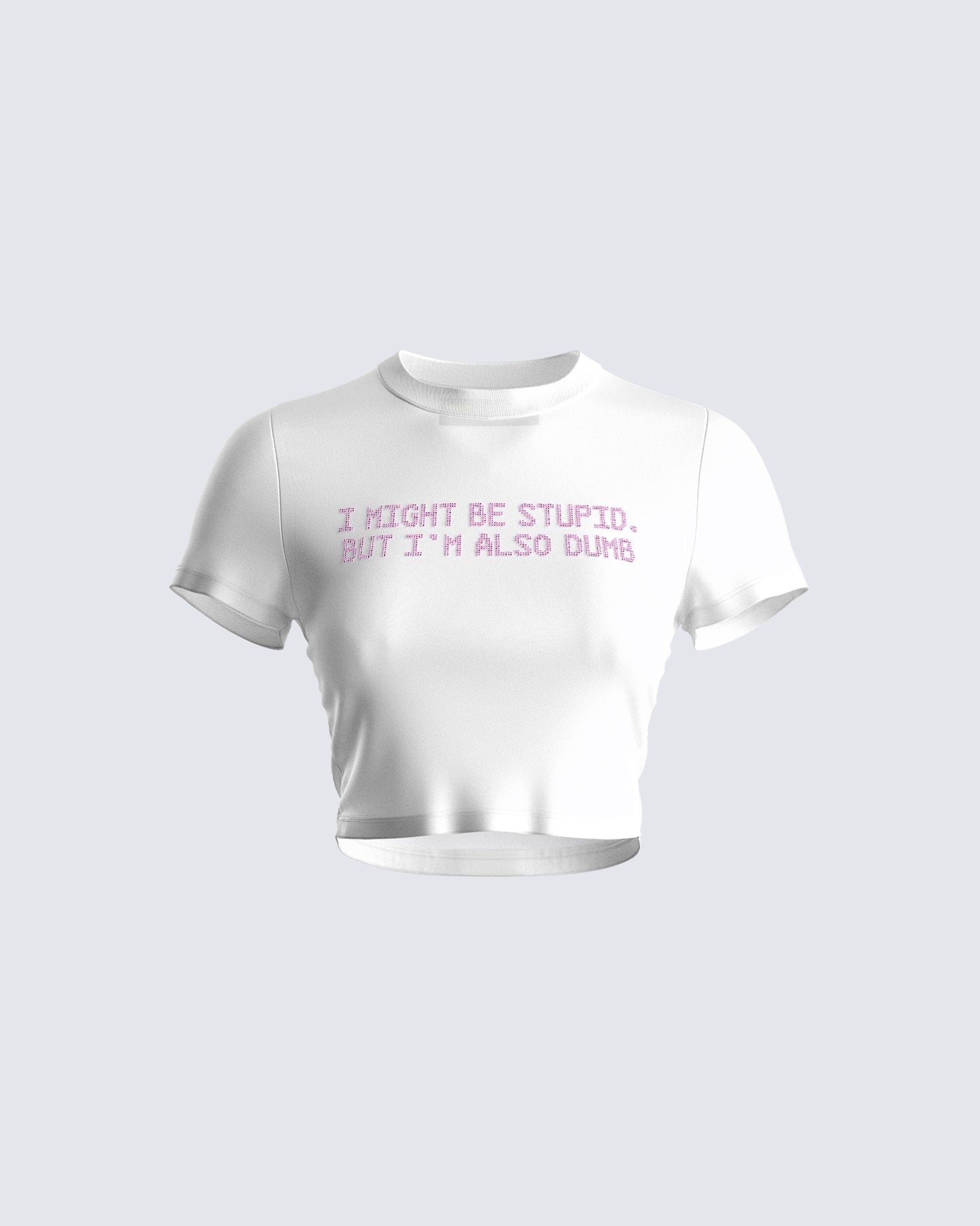 Solah White Jersey Graphic Top 3d product front