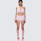 Giselda Pink Thigh Garter model front