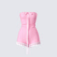 Gita Pink Bow Strapless Romper product front