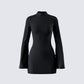 Darina Black Open Back Mini Dress product front