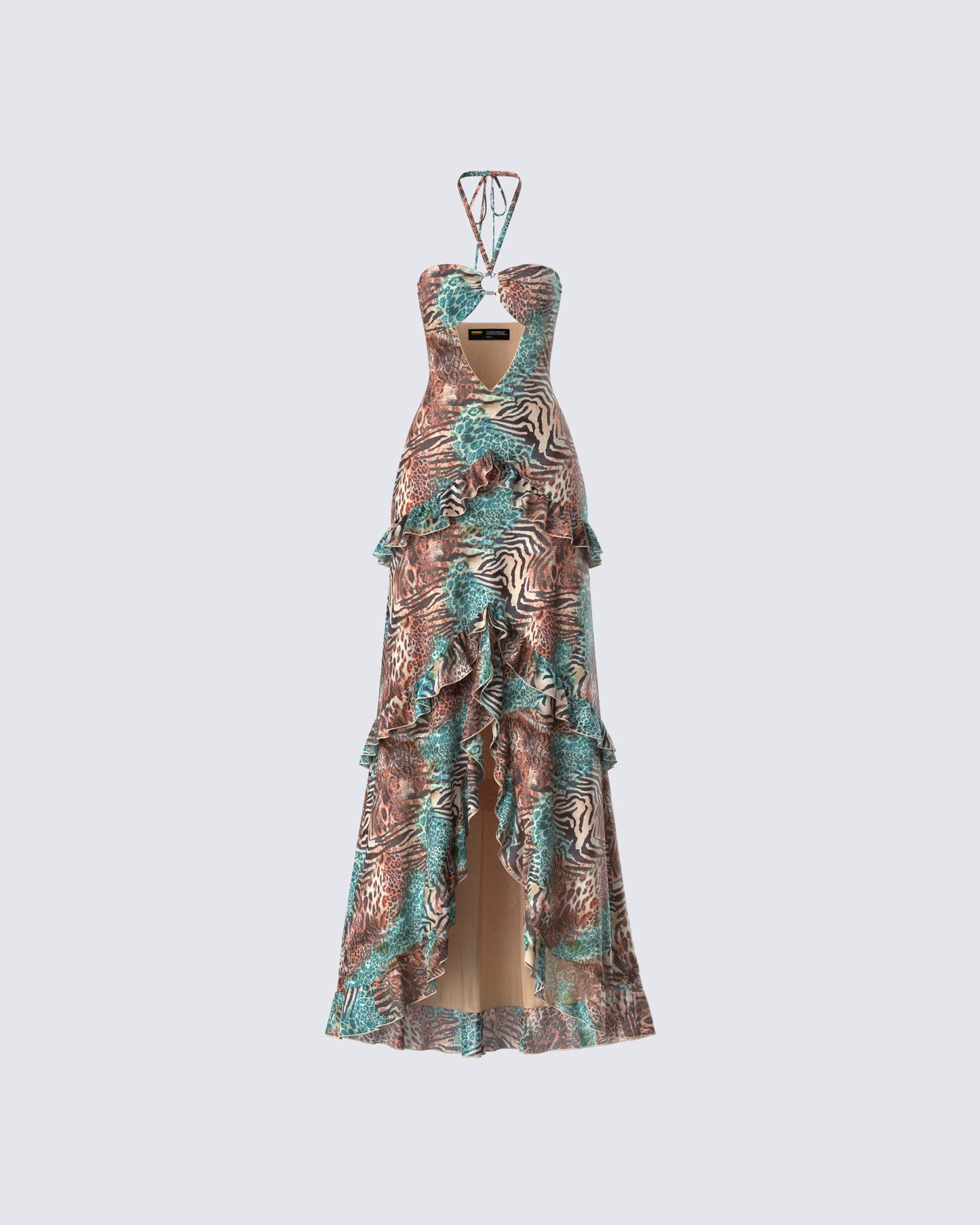 Saphira Animal Print Maxi Dress product front