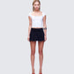 Levi White Pleated Set model front