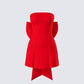 McKay Red Strapless Bow Mini Dress product front