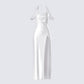Danu Ivory Floral Applique Gown product front