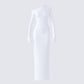 Kiandra White Off Shoulder Maxi Dress product front
