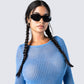 Oren Blue Sweater Knit Dress
