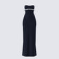 Via Black Crepe Embellished Gown product front