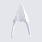 Alexa White Gauze Hooded Shrug 3d product front