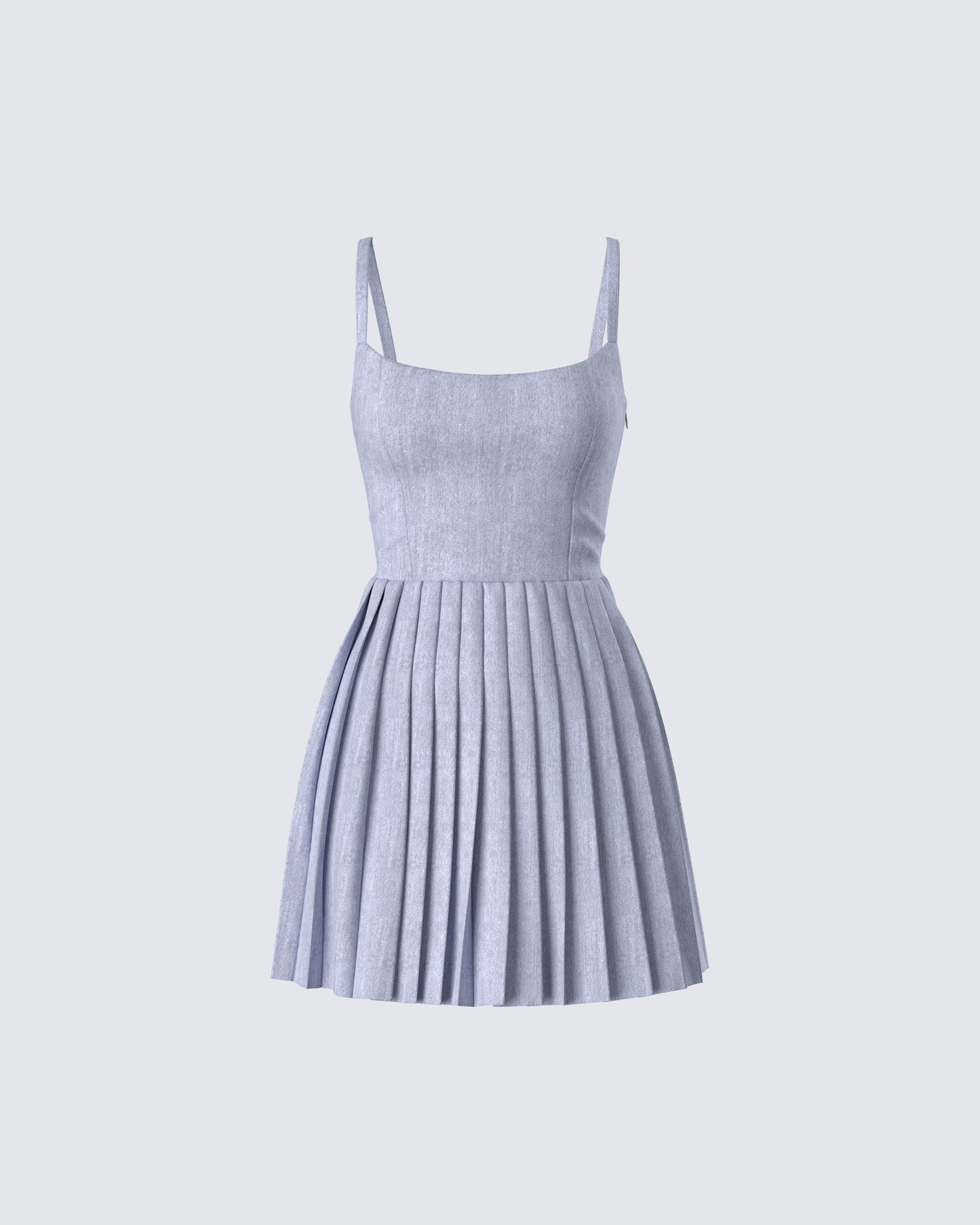 Eudora Grey Pleated Mini Dress product front