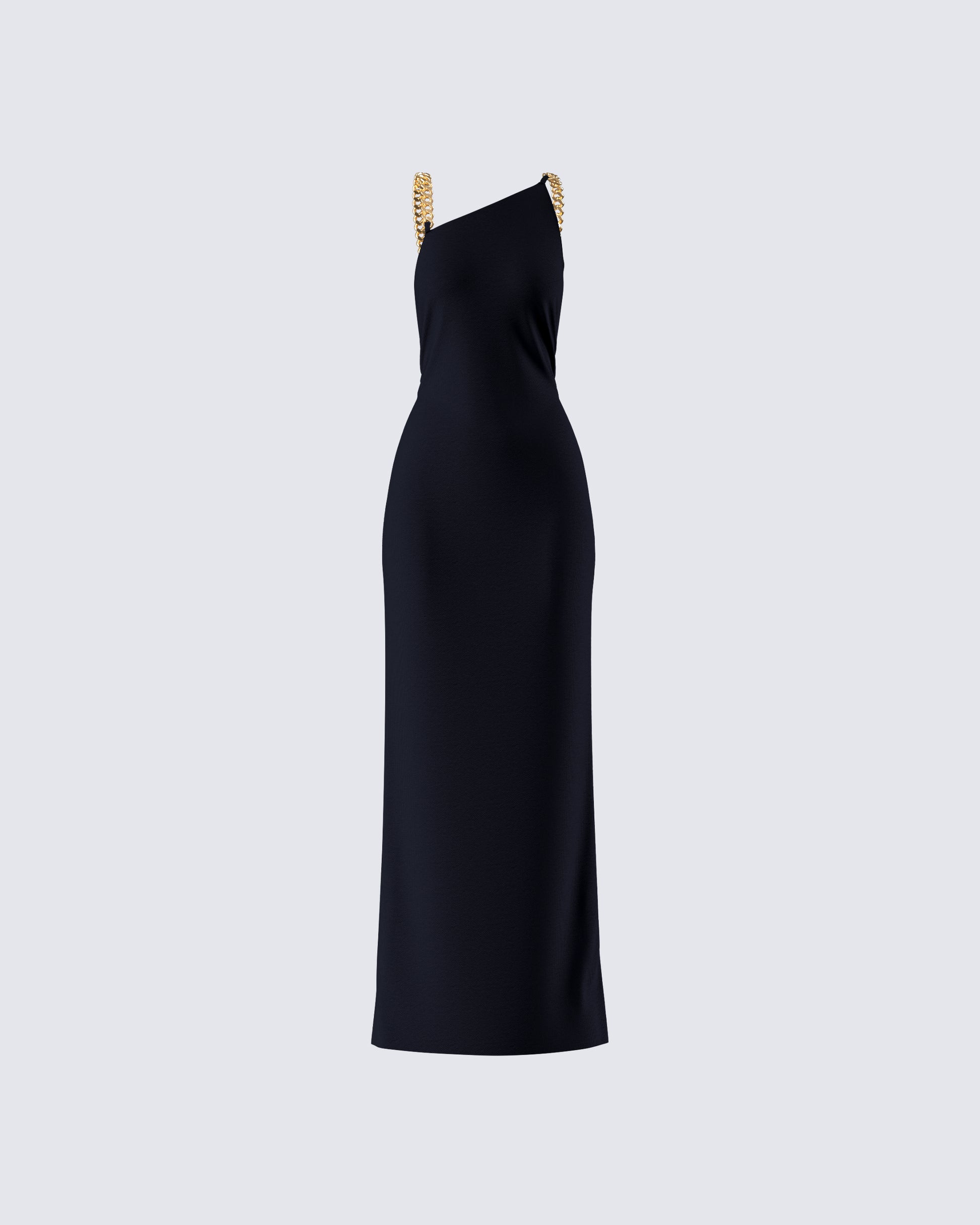 Kippa Black Asymmetrical Chain Gown product front