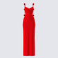 Cordelia Red Rosette Maxi Dress product front