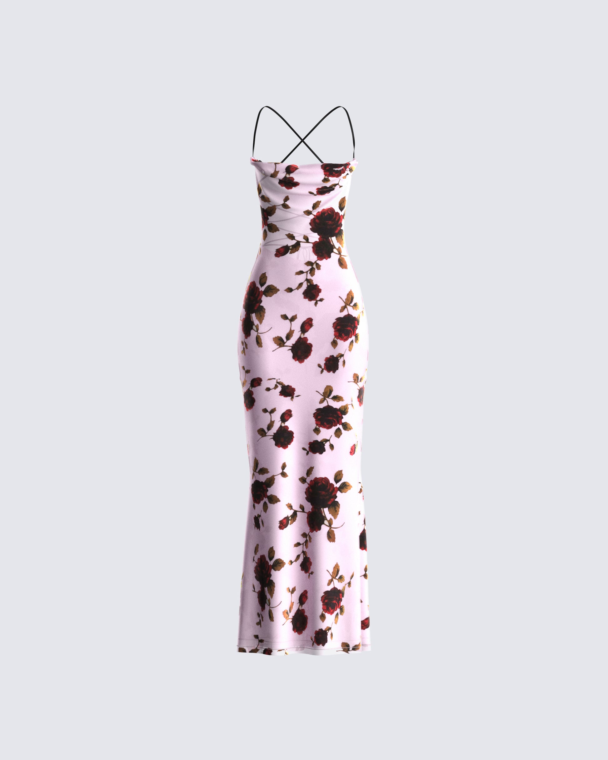 Lara Floral Velvet Burnout Dress 3d product front