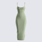 Christa Sage Rib Midi Dress 3d product front