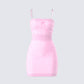 Adi Pink Fuzzy Knit Mini Dress product front