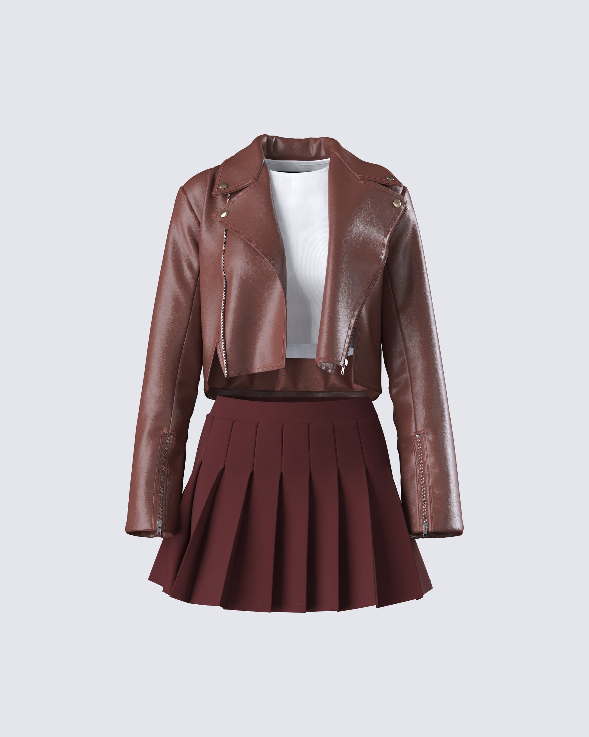 Donny Brown Pleated Set product front