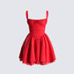 Brit Red Poplin Mini Dress product front