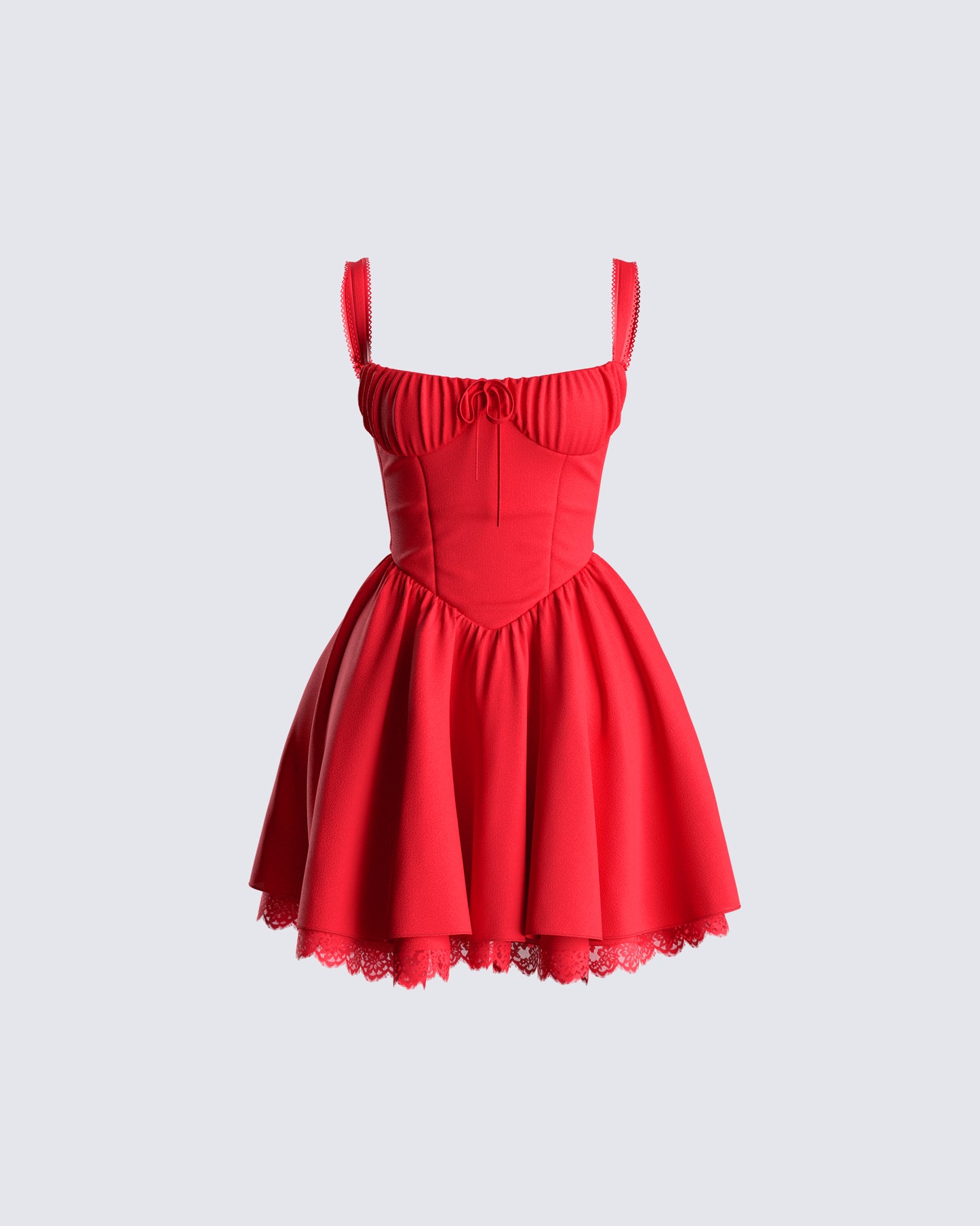 Brit Red Poplin Mini Dress product front