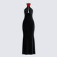 Nala Black Rhinestone Velvet Gown product front