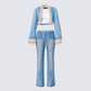 Kaiana Blue Denim Y2K Set product front
