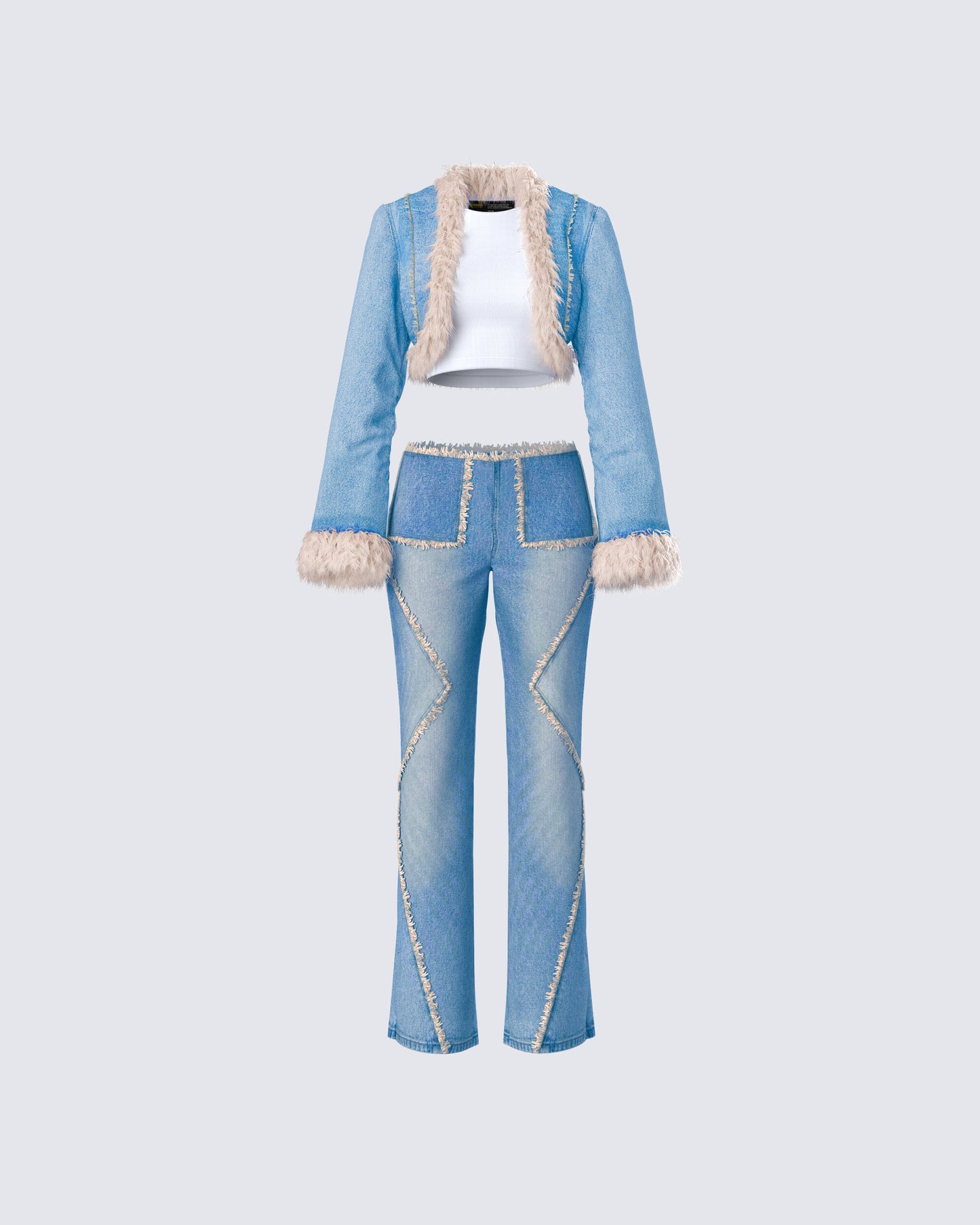 Kaiana Blue Denim Y2K Set product front
