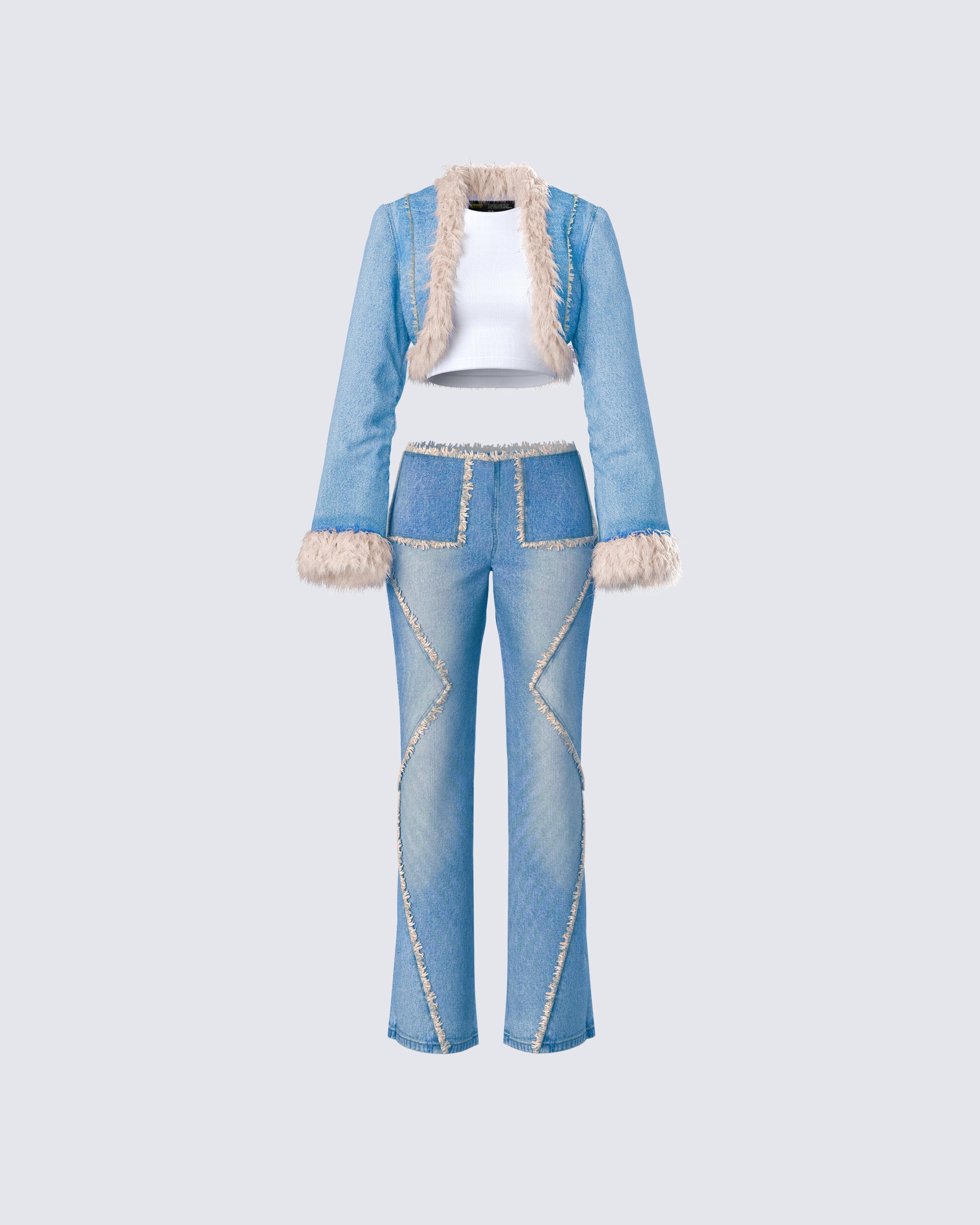 Kaiana Blue Denim Y2K Set product front
