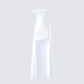 Aika White Off Shoulder High Low Dress product front
