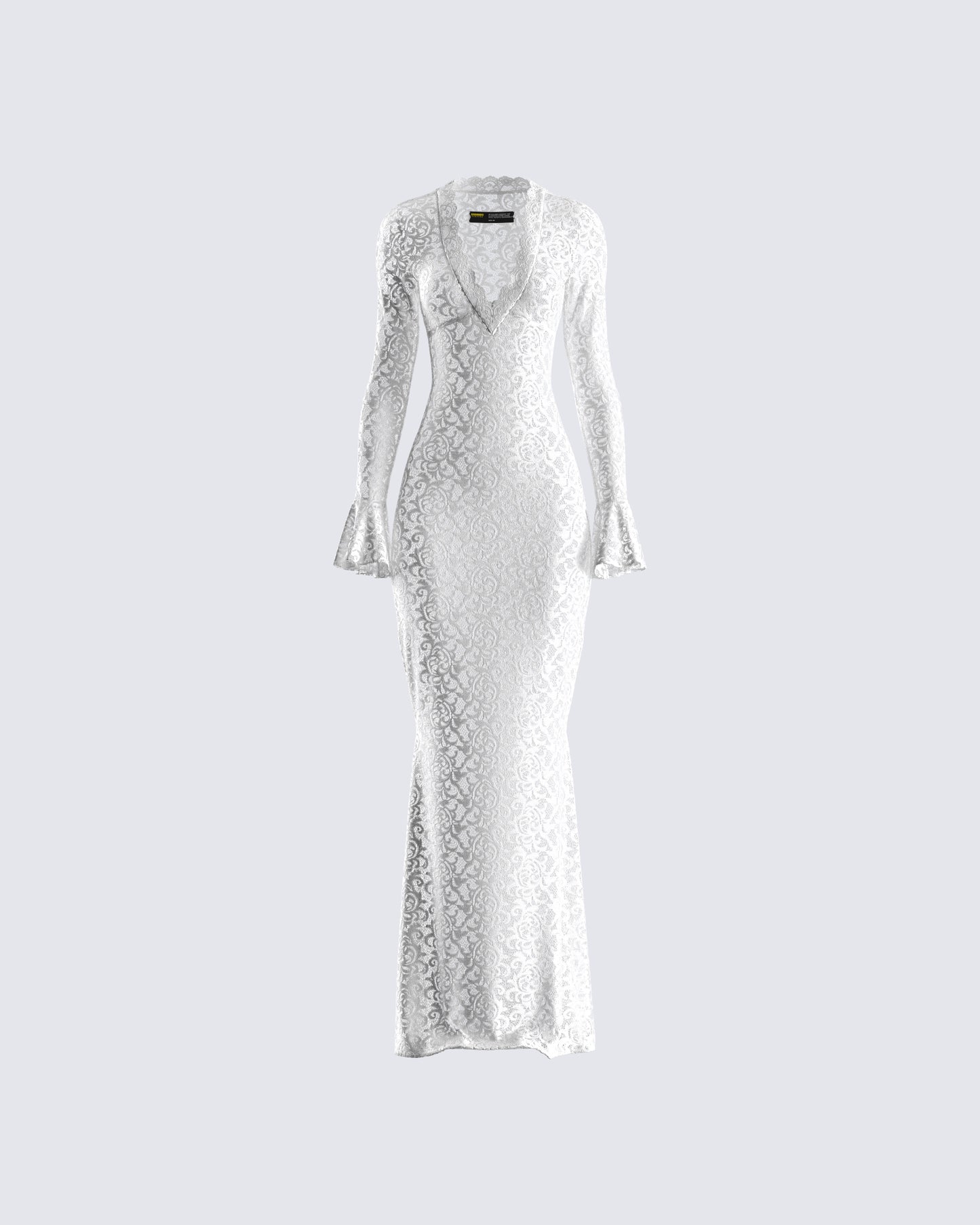 Kobina White Lace Maxi Dress 3d product front