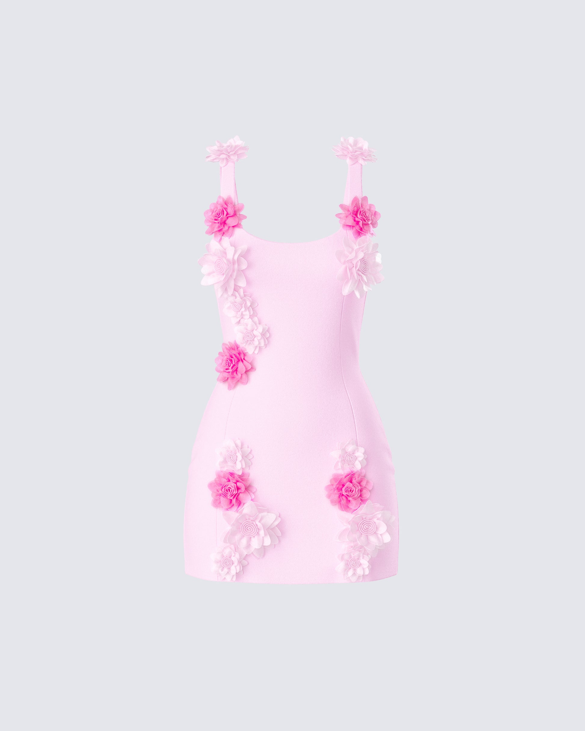 Aisling Pink Rosette Mini Dress product front