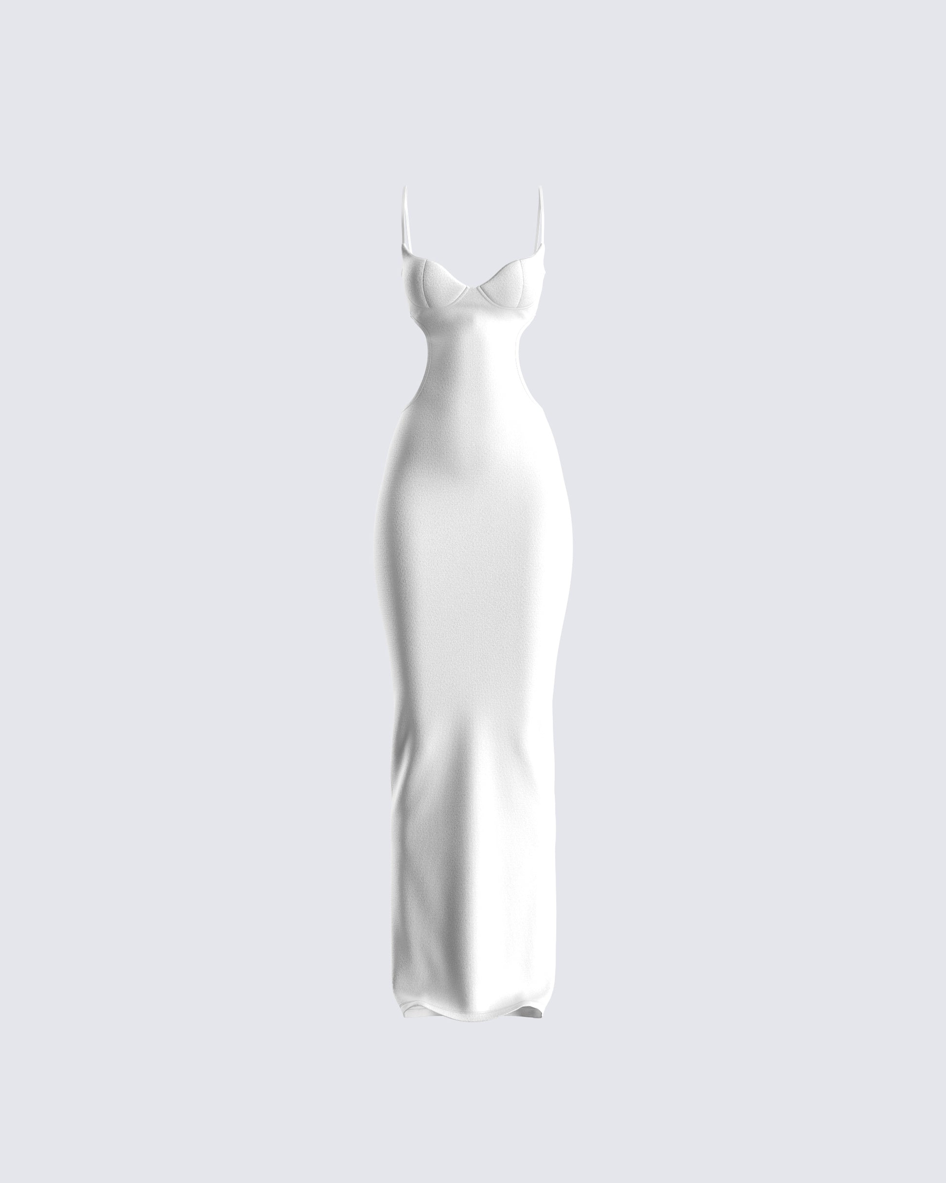Patrice White Cut Out Maxi Dress 3d product front