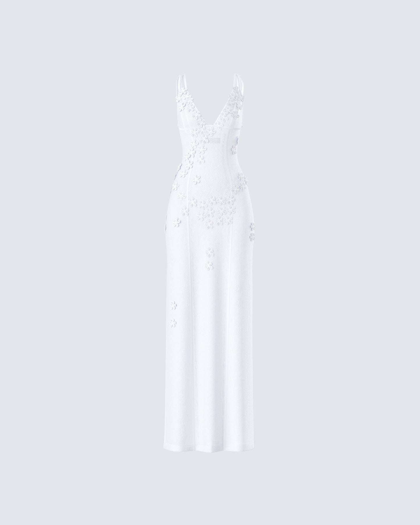 Twyla White Floral Mesh Maxi Dress product front